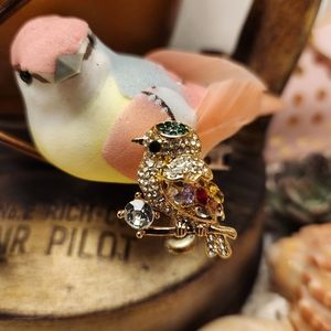 Cute Rhinestone Bird 🐦 Brooch